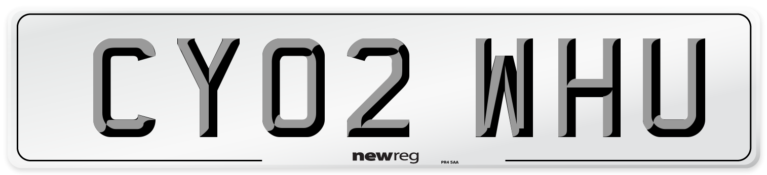 CY02 WHU Number Plate from New Reg